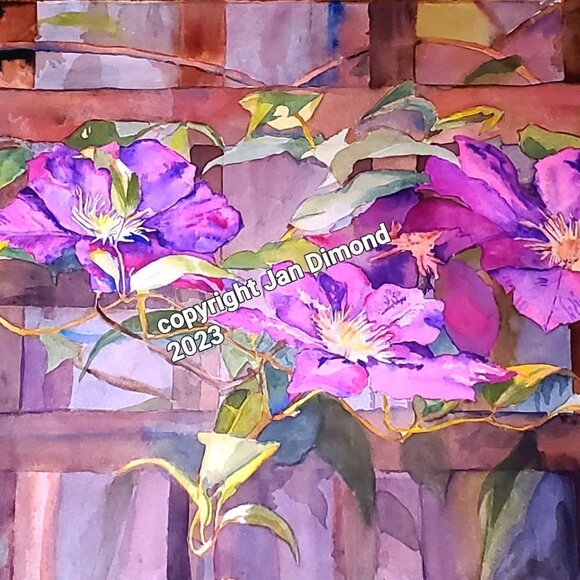 Watercolor Painting, Original, Signed by Artist, One of a kind - 22" x 17" - Picture 3 of 4